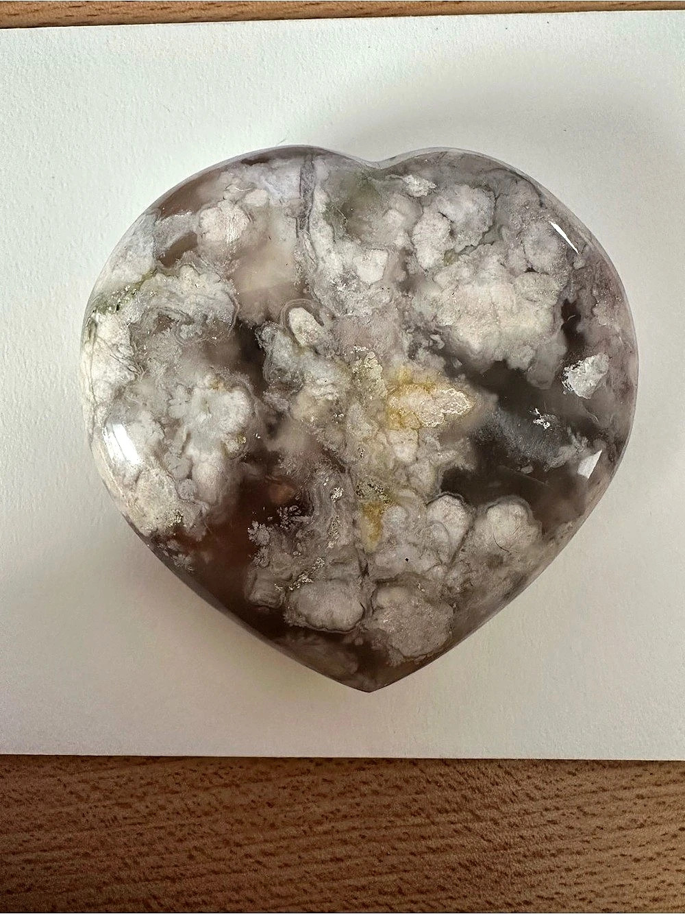 Flower Agate Heart